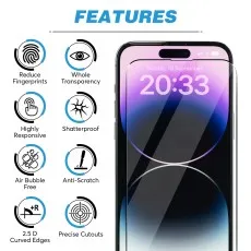 iPhone 16 screen protector with alignment tool