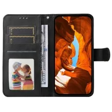 Moto g15 leather wallet case for Card slots and money pouch design