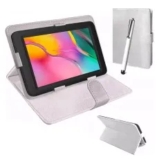 Universal PU Leather Flip Case White for 10-Inch Android Tablets