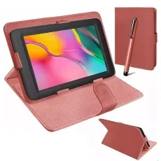 Universal PU Leather Flip Case in rose for 10-Inch Android Tablets