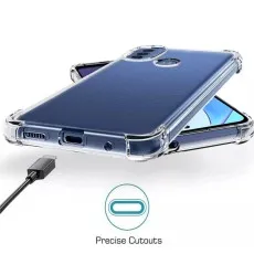 Motorola Moto E20 Clear Case – Slim Shockproof Silicone Gel Cover for Full Protection
