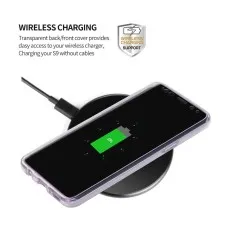 360° Shockproof Clear Phone Case for Samsung Galaxy S9 Wireless Charging