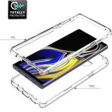360° Protection Transparent Cover for Galaxy Note 9