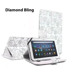 Universal 7-Inch Tablet Case for Amazon Fire 7 (2022) in Daimond White