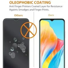 Oleophobic Coating Tempered Glass for Infinix Hot 30i – Smudge-resistant screen protector with anti-fingerprint coating for a crystal-clear, spotless display
