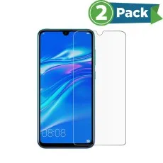 Huawei Y7 2019 2-Pack Tempered Glass Screen Protector - Showing Screen Protector on Phone