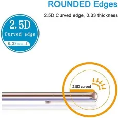 Nokia 7.2 Screen Protector – 9H Tempered Glass, HD Clarity, Bubble-Free (2 Pack)