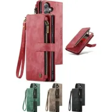 iPhone 12 Leather Wallet Case with Card Slots