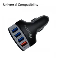 Car Charger USB 4 Port For All Mobiles Phones