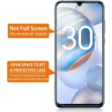 Honor 30i Tempered Glass Screen Protector – Case Friendly, Not Full Screen Coverage, Open Space for Protective Case.