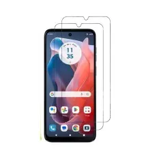 Motorola Moto G8 Play showcasing two tempered glass screen protectors