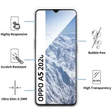 Oppo A5 2020 screen protector with high transparency, scratch resistance, and ultra-slim 0.3mm design..