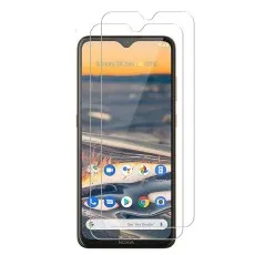 Tempered glass screen protectors for Nokia 1.2 phone, offering edge-to-edge coverage with notch cutout.