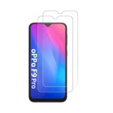 OPPO F9 Pro with 2 Pack Tempered Glass Screen Protectors, showcasing screen clarity