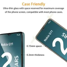 Crystal Clear Twin Pack Tempered Glass for Nokia G11 – Scratch Resistant