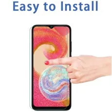 Easy-to-install tempered glass screen protector for Samsung Galaxy A04 with bubble-free adhesive for a smooth application