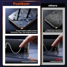 Clear screen protector for a Realme 5 phone with two layers shown over the device.