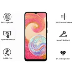 Samsung A04E Screen Protector – 9H hardness, anti-fingerprint, bubble-free, highly responsive, and scratch-resistant