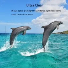 Ultra-clear Samsung A04E screen protector with 99.99% transparency for true color display and high-definition clarity