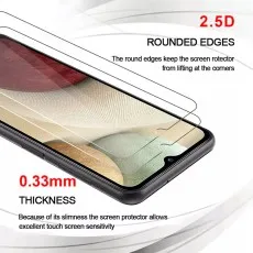 Samsung A04S Screen Protector – 2.5D Rounded Edges, 0.33mm Thickness for Smooth Touch and Edge Protection
