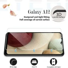 3D curved screen protector for Galaxy A12 – dustproof full coverage, auto fit, and S Pen compatible