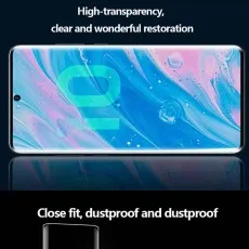 High-transparency screen protector with dustproof, close fit, and clear display quality.