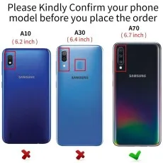 Check your Samsung phone model (A70) before ordering to ensure a proper fit.