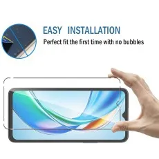Easy installation of Realme C35 screen protector with a bubble-free fit.