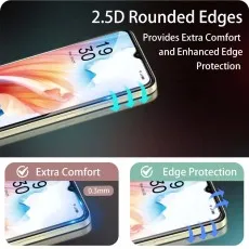 Crystal Clear Oppo A78 Tempered Glass – 2-Pack for Extra Safety