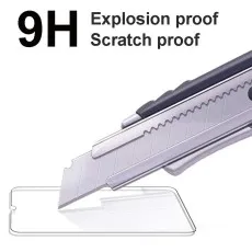 Case-friendly tempered glass screen protector for Samsung Galaxy F04, featuring a 2.5D curved edge design for smooth compatibility with phone cases.