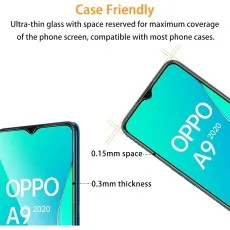 High Quality Oppo A9 2020 Tempered Glass – 2-Pack with 9H Hardness & HD Clarity