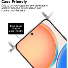 Case-friendly screen protector for Vivo V11i – designed to fit flat areas while leaving space for cases