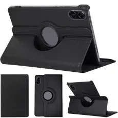 Black rotating stand case for Honor Pad X9 11.5-inch – Multi-angle viewing, durable PU leather, and secure fit for optimal protection and usability.