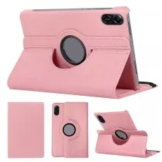 Rose rotating stand case for Honor Pad X9 11.5-inch – Multi-angle viewing, durable PU leather, and secure fit for enhanced protection and functionality.
