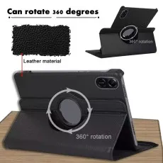 Honor X9 Leather 360° Rotating Case – Durable leather material with a 360-degree rotating stand for flexible viewing angles