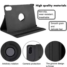Honor X9 Leather 360° Rotating Case – High-quality, non-slip, wear-resistant material with camera protection and firm groove design.