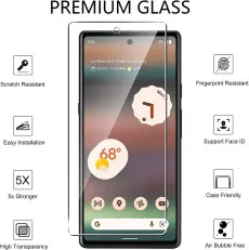 Google Pixel 6a Screen Protector Tempered Glass (2 Pack)