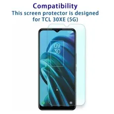 Crystal Clear Tempered Glass for TCL 40R – 2-Pack, High Sensitivity Touch