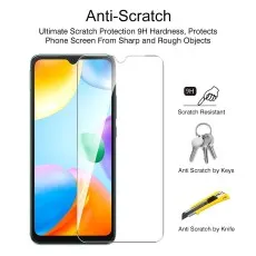 Anti-scratch tempered glass screen protector with 9H hardness for Tecno Spark 9