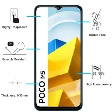 2 Pack Screen Protectors Designed for Xiaomi POCO M5 - Scratch-proof & Bubble Free