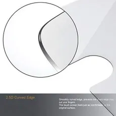 Close-up view of a 2.5D curved edge tempered glass screen protector, designed for smooth edges and comfortable touch.