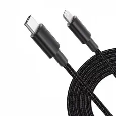 Type C to iPhone Charger Cable - Braided Long USB-C Fast Charging Lead (1m, 2m, 3m) for iPhone 14, 13, 12, 11, X, 8