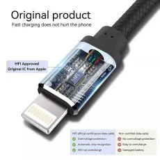 Type C to iPhone Charger Cable - Braided Long USB-C Fast Charging Lead (1m, 2m, 3m) for iPhone 14, 13, 12, 11, X, 8