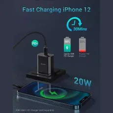 Type C to iPhone Charger Cable - Braided Long USB-C Fast Charging Lead (1m, 2m, 3m) for iPhone 14, 13, 12, 11, X, 8