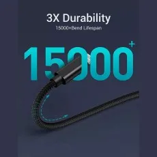 Type C to iPhone Charger Cable - Braided Long USB-C Fast Charging Lead (1m, 2m, 3m) for iPhone 14, 13, 12, 11, X, 8