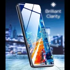 Tempered glass screen protector for Samsung Galaxy A71, featuring brilliant clarity for a vivid and high-definition viewing experience.