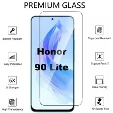 Premium tempered glass screen protector for Honor 90 Lite – scratch-resistant, ultra-clear, fingerprint-proof, and easy to install with bubble-free design.