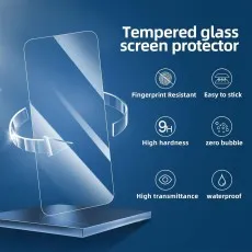 Honor GT with a 9H tempered glass screen protector featuring anti-fingerprint, anti-shatter, and high transparency.