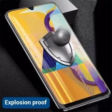 Smartphone with explosion-proof screen protector and durability symbol