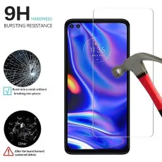 Motorola One 5G 9H screen protector resists bursting into sharp pieces when hammered, unlike others.